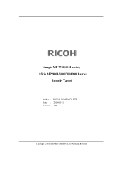 Ricoh Aficio MP 8001 sec