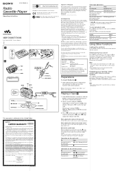 Sony WM-FX494 Operation Guide