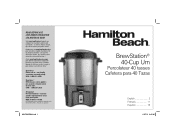 Hamilton Beach 40540 Use and Care Manual