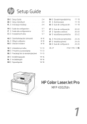 HP Color LaserJet Pro MFP 4301-4303dw Setup Guide 1