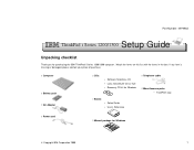 Lenovo ThinkPad i Series 1200 ThinkPad i Series 1200/1300, TP130 - Setup Guide