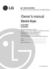 LG DLEC855R Owner's Manual