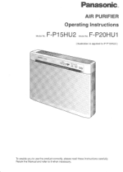 Panasonic FP15JU2 Air Purifier
