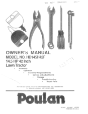 Poulan HD145H42F User Manual