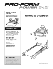 ProForm Power 545i Treadmill Portuguese Manual