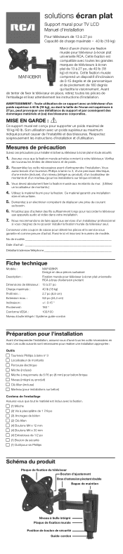 RCA MAF40BKR Owner/User Manual French