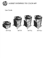 HP Color LaserJet Managed MFP M775 User Guide