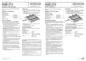 Kenwood KMB-27A Operation Manual