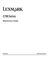 Lexmark C792 Maintenance Guide