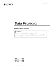 Sony SRXT105 Installation Guide (SXRD-install)