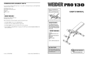 Weider Pro 130 User Manual