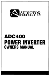 Audiovox ADC400 Owners Manual
