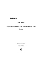 D-Link DFE-580TX Product Manual