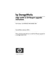 HP StorageWorks 2/24 edge switch 2/24 flexport upgrade instructions