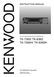 Kenwood TK-7360 Operation Manual 1