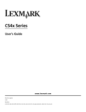Lexmark C546 User Guide