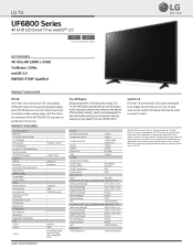 LG 65UF6800 Specification - English