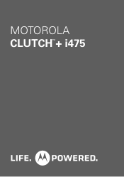 Motorola CLUTCH i475 i475w User's Guide Boost