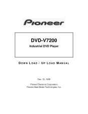 Pioneer DVD-V7200 RS-232C Download / Upload Process Manual
