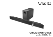 Vizio S4221w-C4 Quickstart Guide