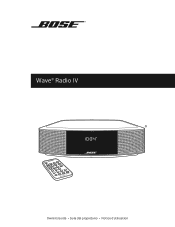 Bose Wave Radio IV Owner s guide