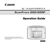 Canon imageFORMULA ScanFront 220 Operating Guide