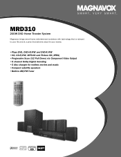 Magnavox MRD310 Product Spec Sheet