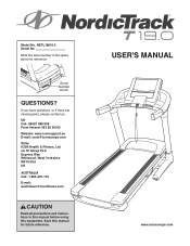 NordicTrack 19.0 Treadmill Uk Manual
