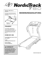 NordicTrack T8.0 Treadmill German Manual