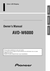 Pioneer AVD-W6000 Owners Manual