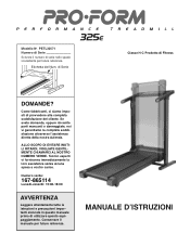 ProForm 325 Treadmill Italian Manual