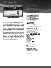 Samsung LN46C600F3FXZA Brochure