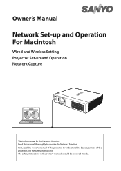 Sanyo PLC XU115 Instruction Manual, PLC-XU115 Network Set Up, Mac