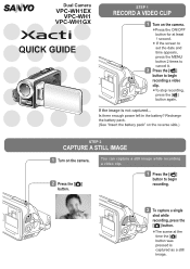 Sanyo VPC-WH1BLK Instruction Manual, VPC-WH1EX QuickGuide