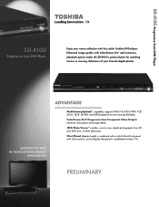 Toshiba SD-4100 Printable Spec Sheet