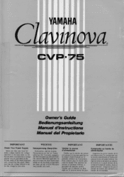Yamaha CVP-75 Owner's Manual