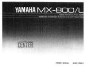 Yamaha MX-800 Owner's Manual