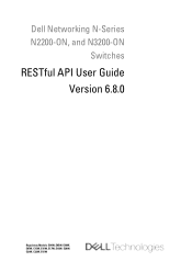 Dell N3200-ON Networking N-Series Switches RESTful API User Guide version 6.8.0