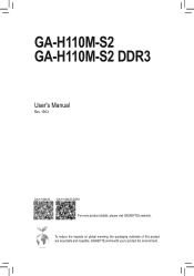 Gigabyte GA-H110M-S2 DDR3 User Manual