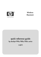 HP Deskjet 900 HP DeskJet 990C, 980C, and 960C series - (English) Quick Reference Guide for Windows and Macintosh