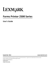 Lexmark Forms Printer 2590 User Guide