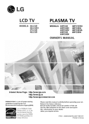LG 42PC3DV Owner's Manual (English)