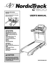 NordicTrack C500 Treadmill English Manual