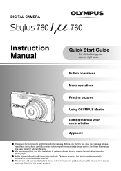Olympus 225905 Stylus 760 Instruction Manual (English)