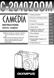 Olympus C-2040 Zoom C-2040 Zoom Reference Manual