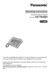 Panasonic KXTS4200 4-line/16 Ext.phone