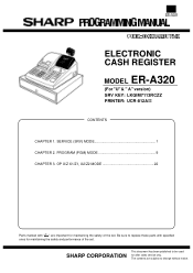 Sharp ER-A320 Programmer Manual