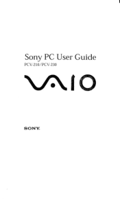 Sony PCV-210 User Guide
