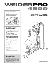 Weider Pro 4500 Uk Manual