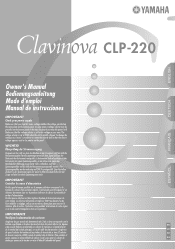 Yamaha CLP-220 Owner's Manual